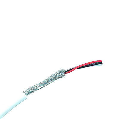 Cáp đôi xoắn bện UL20549 bằng đồng mạ thiếc, cách điện PVC, vỏ TPU, 80℃, 300V, có lớp bện che chắn