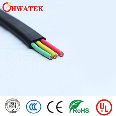 Cáp dẹt linh hoạt 3 lõi có vỏ XLPE công nghiệp với điện áp định mức 300V