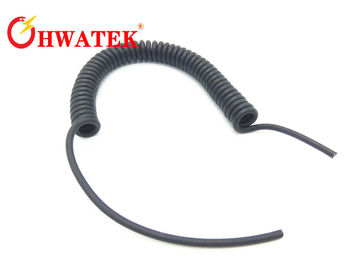 Cáp điện xoắn ốc có thể thu vào được bảo vệ với vỏ bọc bên ngoài cho xe
